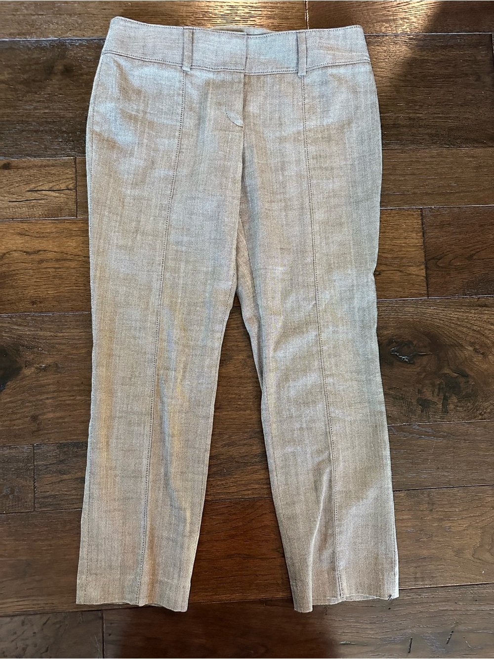 Ann Taylor Women’s Lindsey Brown Patterned Straight Leg Dress Pants- size 8